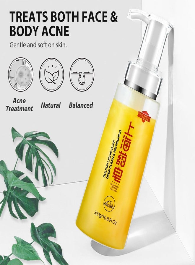 Bee & Flower Sulfur Soap Liquid Shampoo & Body Wash - Daily Head to Toe Skin Care Product for Men and Women - 10.8 Fl Oz - Pack of 2 - Image 2